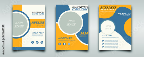Yellow and Blue Business Flyer Poster Template Collection