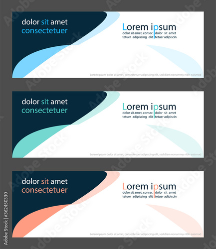 Abstract web banner vector design or templates .