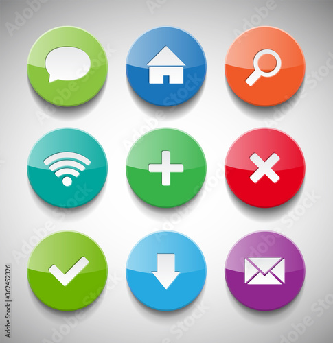 buttons for web vector