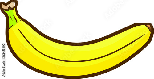 Funny and cute yummy single yellow banana