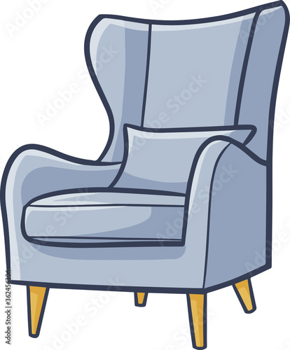 Funny and cool elegant modern grey chair for your interior equipment