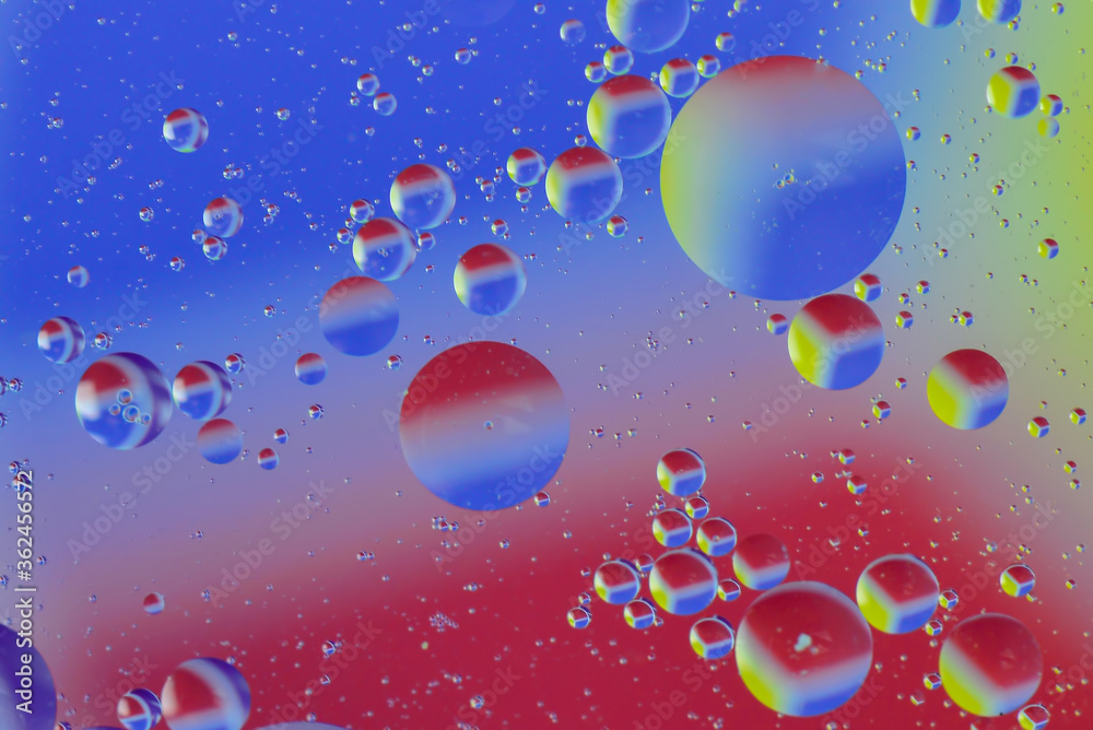 Air bubbles on the water surface Air bubbles on the water surface