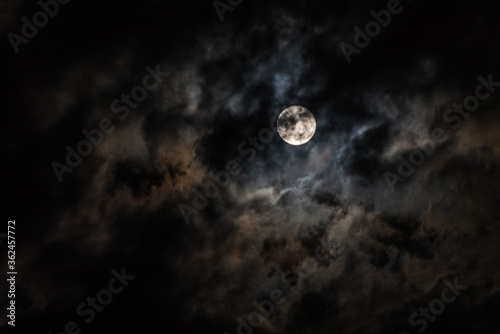 full moon in the night sky
