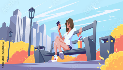 Grl on a bench