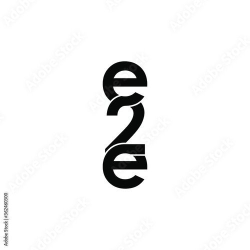 e2e letter original monogram logo design