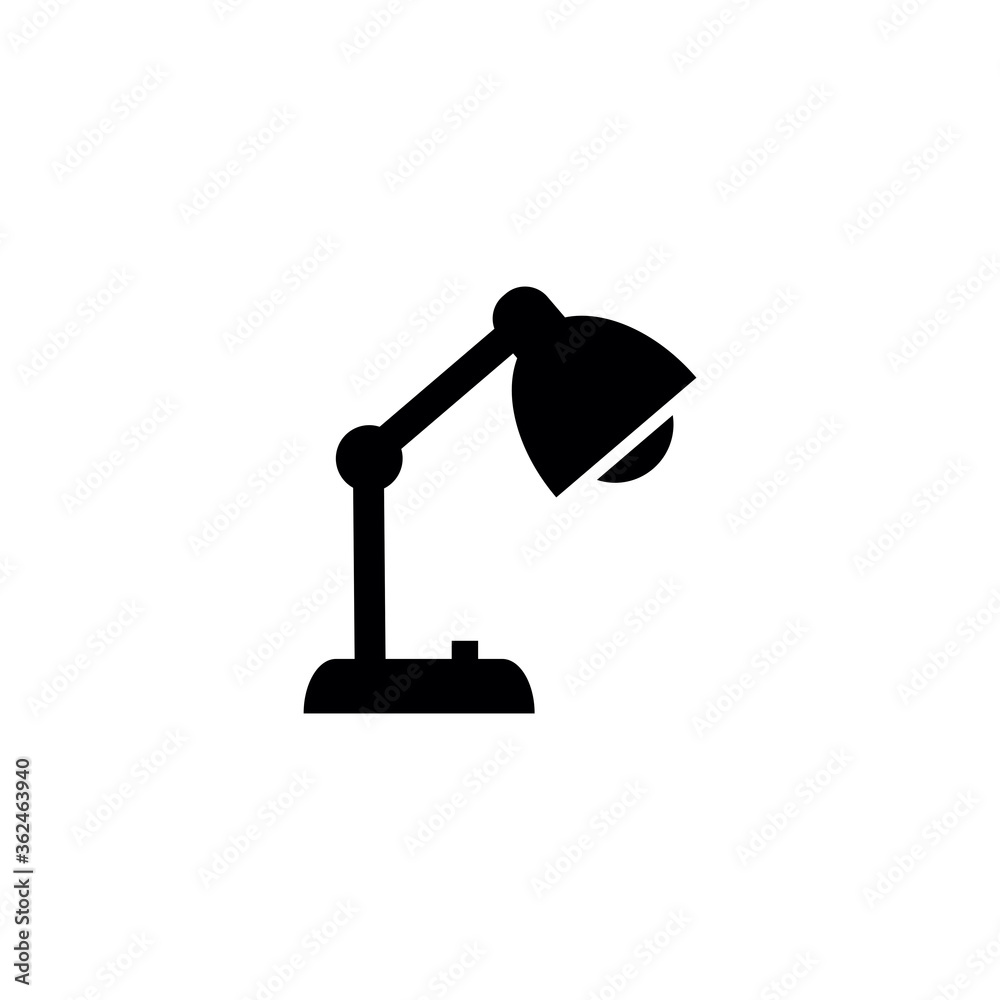 STUDY LAMP ICON , INTERIORS ICON VECTOR STUDY LAMP ICON , INTERIORS ICON VECTOR