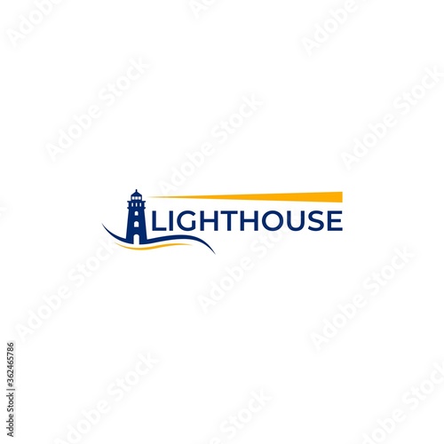 Lighthouse logo design template vector illustration