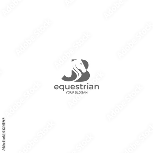 JB Horse Logo Design Vector