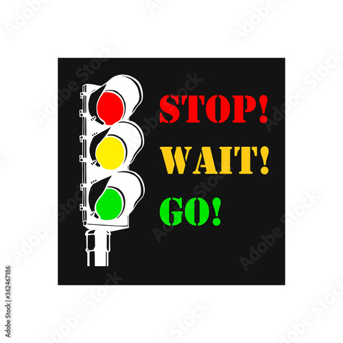 Traffic light hand drawn outline icon. Stop, wait, go. City traffic regulation and safety concept. Vector sketch illustration for print, web, mobile and infographics on white background.