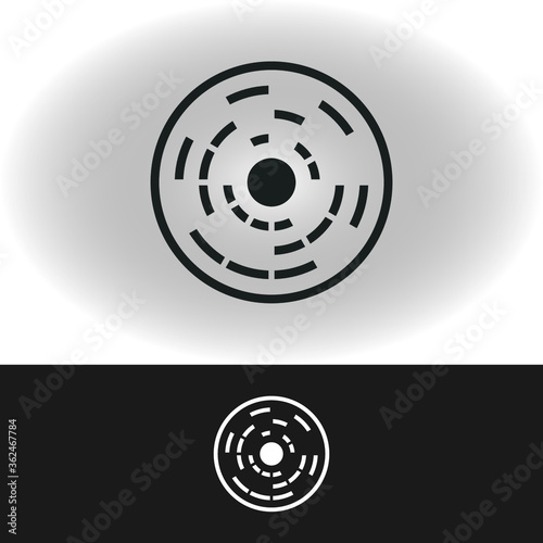 Cirlce paradox step vector illustration