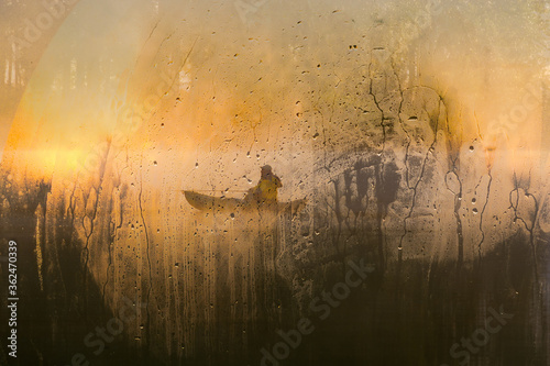 raindrops on the window glass © Aurelijus