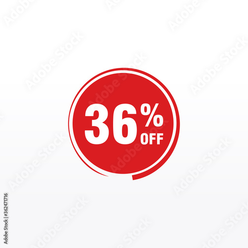 36 discount, Sales Vector badges for Labels, , Stickers, Banners, Tags, Web Stickers, New offer. Discount origami sign banner