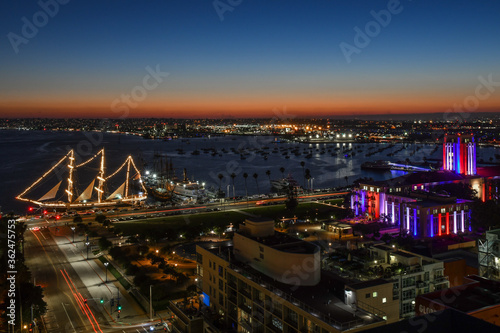 San Diego Harbor at Night
