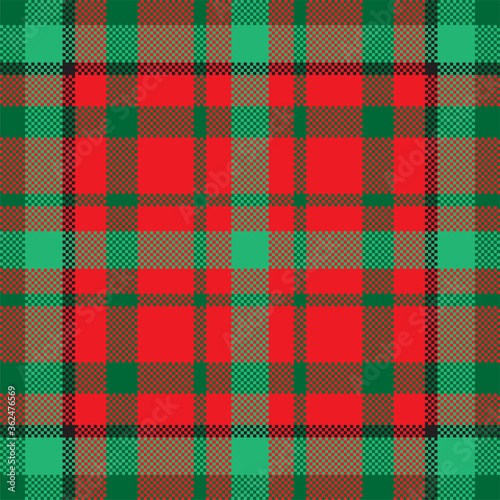 Pixel background vector design. Modern seamless pattern plaid. Square texture fabric. Tartan scottish textile. Beauty color madras ornament.