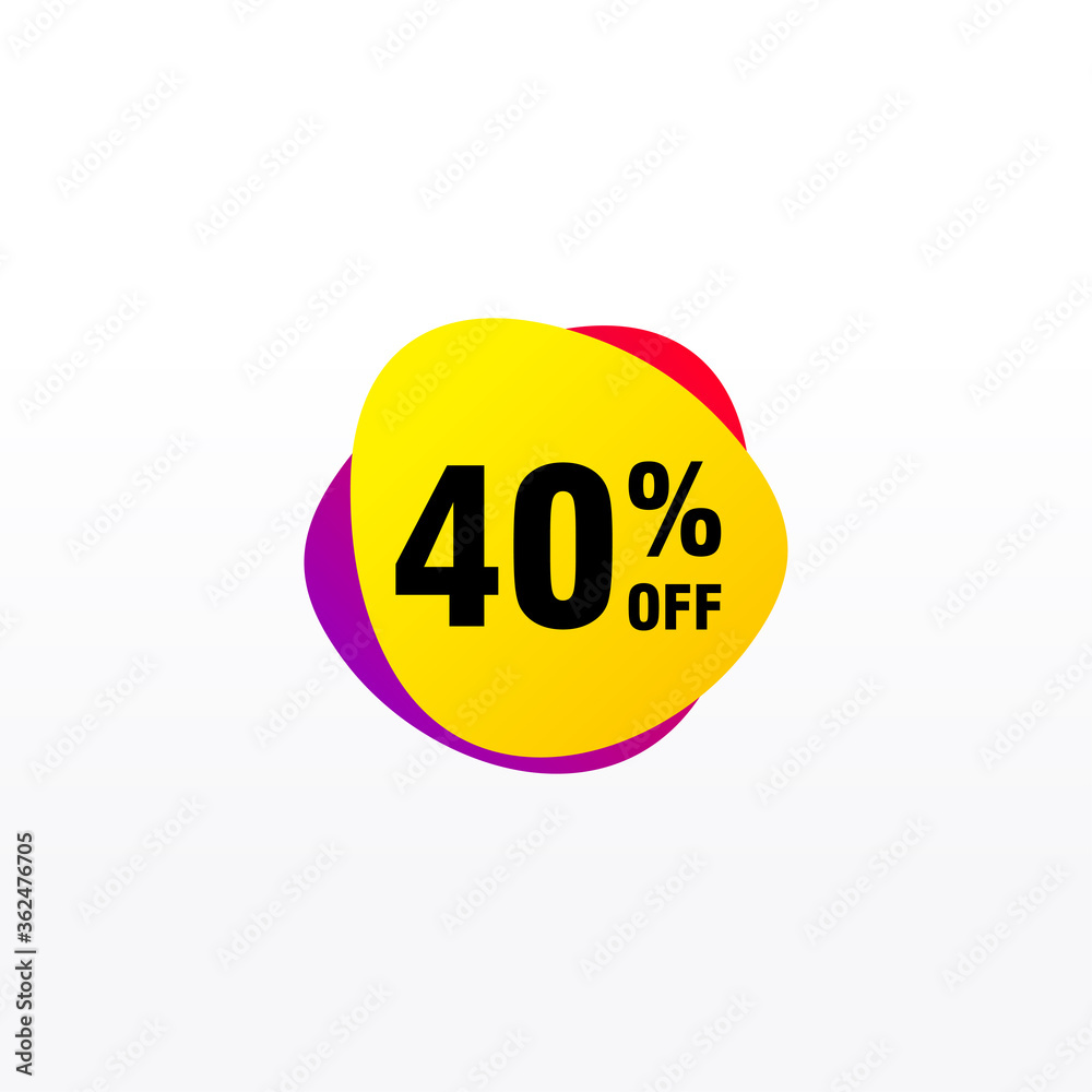 40 discount, Sales Vector badges for Labels, , Stickers, Banners, Tags, Web Stickers, New offer. Discount origami sign banner 40 discount, Sales Vector badges for Labels, , Stickers, Banners, Tags, Web Stickers, New offer. Discount origami sign banner