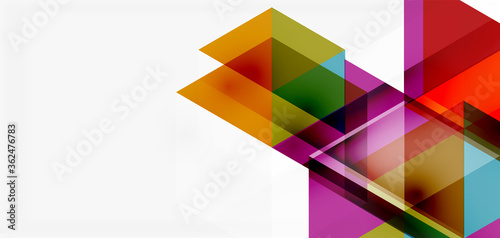 Geometric abstract background, mosaic triangle and hexagon shapes. Trendy abstract layout template for business or technology presentation, internet poster or web brochure cover, wallpaper