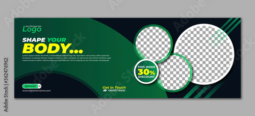 Gym Fitness Workout Boxing Exercise Banner Template