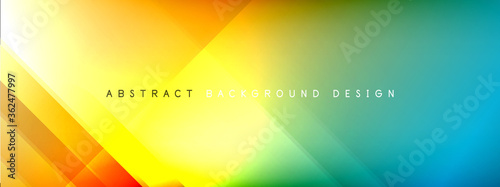 Motion concept neon shiny lines on liquid color gradients abstract backgrounds. Dynamic shadows and lights templates for text
