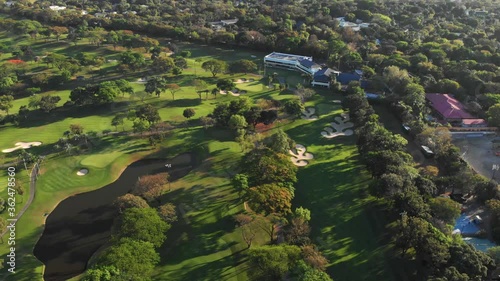 Manila Golf and Country Club from above, BGC. View from BGC to Makati. Philippines photo