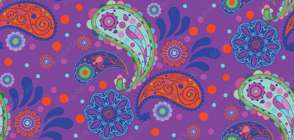 Intricate paisley pattern design Intricate paisley pattern design