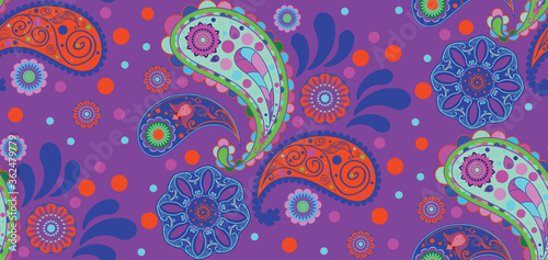 Intricate paisley pattern design