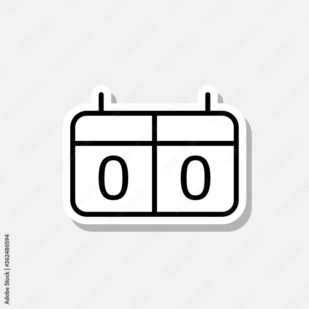 Scoreboard sticker icon isolated on gray background Scoreboard sticker icon isolated on gray background