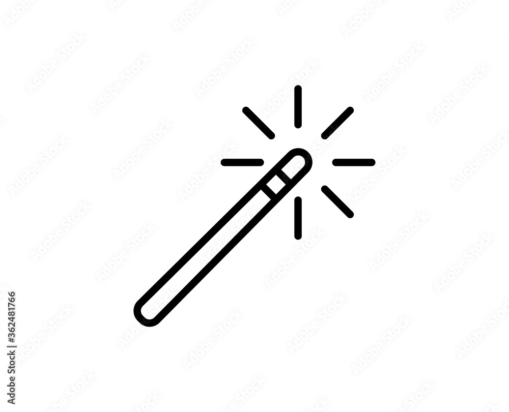 Magic wand line icon Magic wand line icon
