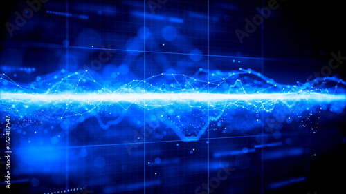 Futuristic digital technology network graphic background.