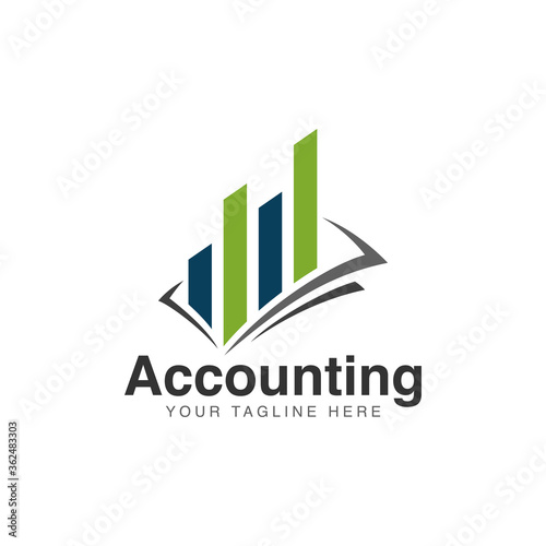 Accounting business logo template vector
