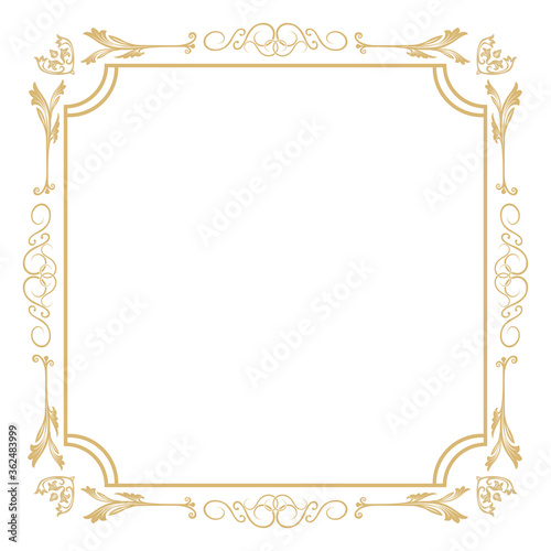 Thin gold decorative frame