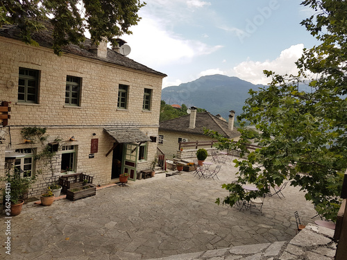 Aristi village in Ioannina perfecture greece mountain tourist resort photo