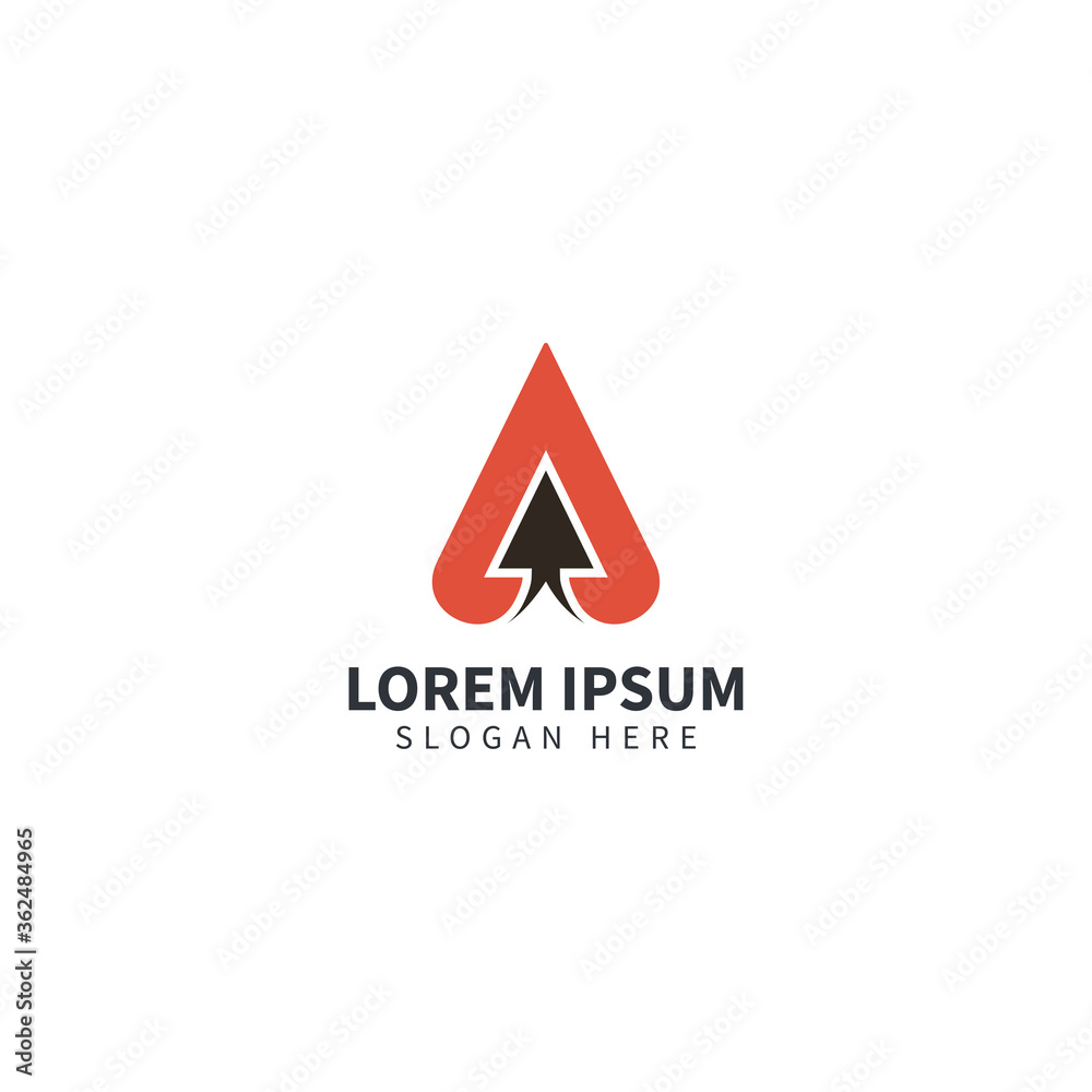 Triangle initial A template design concept vector Triangle initial A template design concept vector
