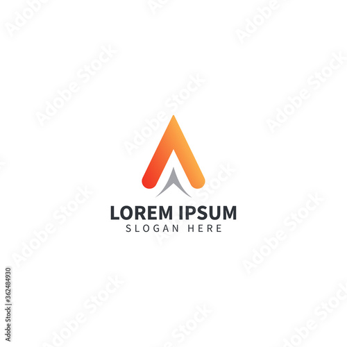 Free Download Triangle initial A template design concept vector - GFXLoad