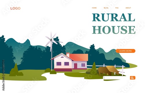 House in the countryside meadows