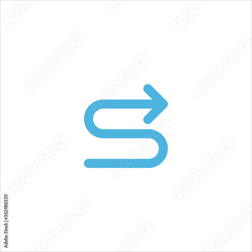 Fototapeta Naklejka Na Ścianę i Meble -  arrow direction icon flat vector logo design trendy