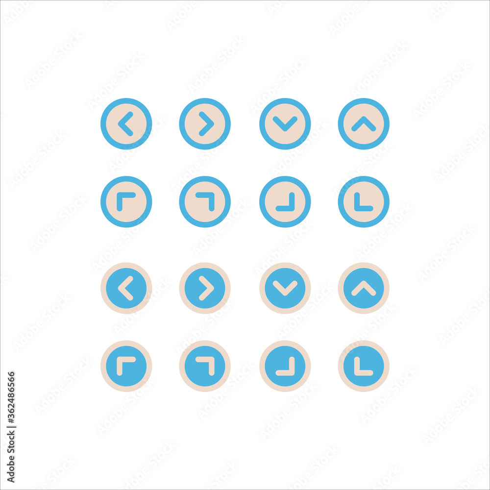 arrow button icon flat vector logo design trendy arrow button icon flat vector logo design trendy