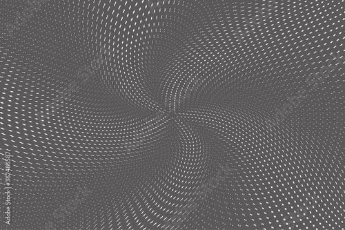 Spiral dark halftone dots pattern texture background 