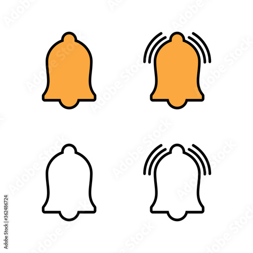 set of Bell Icons. Notification symbol. Bell vector icon