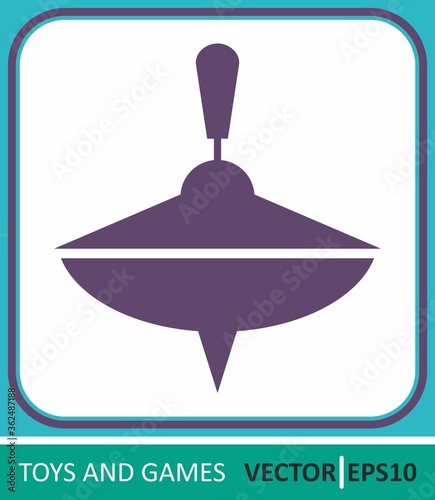 Toy Whirligig. Vector Icon. Simple vector illustration for graphic and web design.