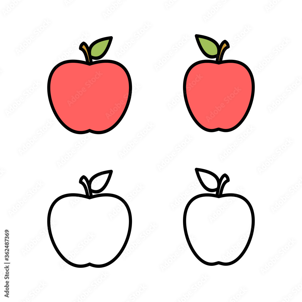 set of Apple icons. Apple vector icon set of Apple icons. Apple vector icon