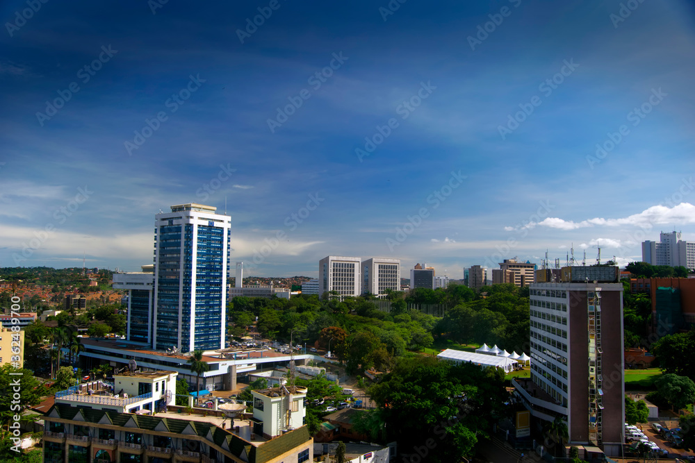 Birds eye view of downtown Kampala