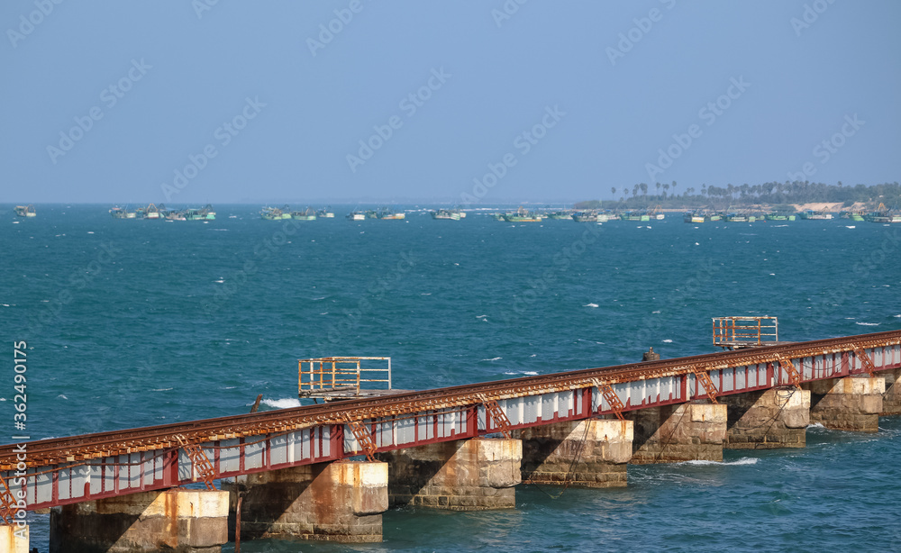Pamban Bridge is a railway bridge which connects the town of Mandapam in mainland India with Pamban Island, and Rameswaram, Tamilnadu