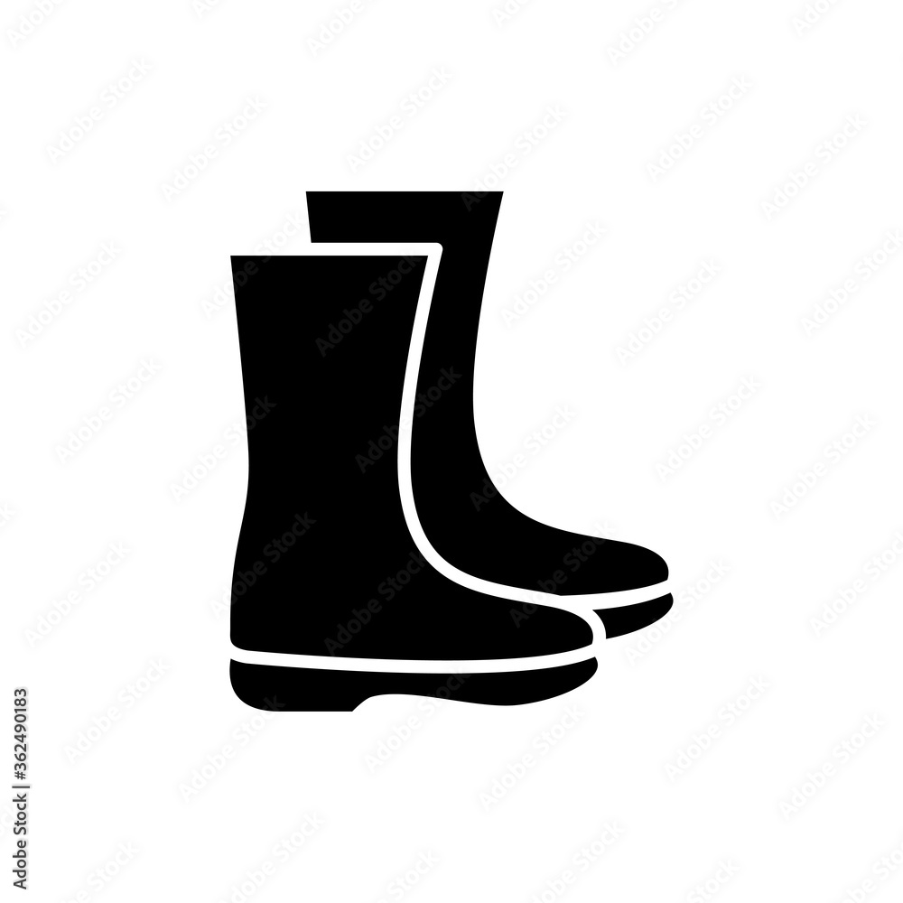 garden boot icon vector symbol template garden boot icon vector symbol template