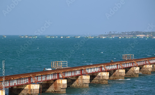 Pamban Bridge is a railway bridge which connects the town of Mandapam in mainland India with Pamban Island  and Rameswaram  Tamilnadu