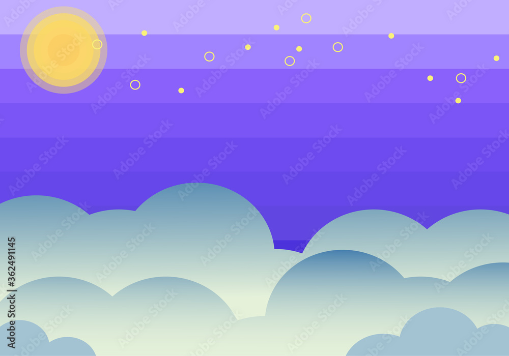 爽やかな夜空の背景素材