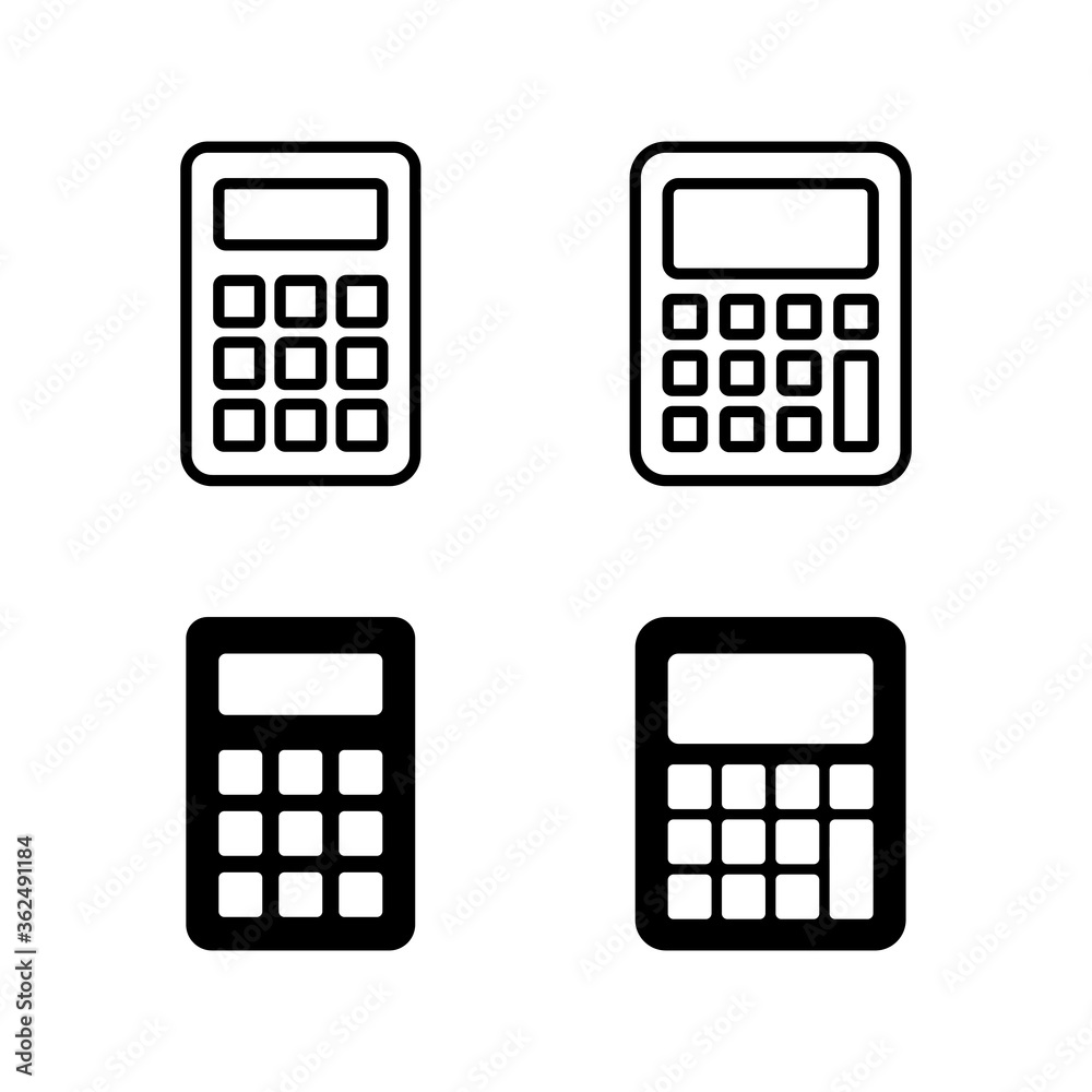 set of Calculator icons. Calculator vector icon