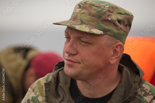 Portrait of the Coast Guard inspector, Sea of Okhotsk.