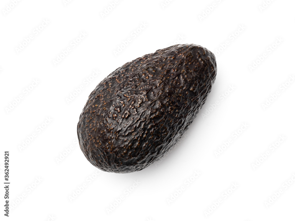 Fototapeta premium Brown avocado isolated on white background