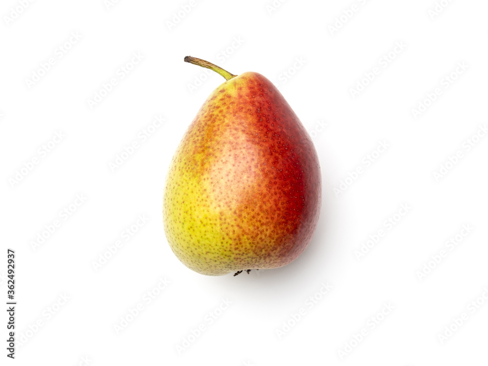 Pear isolated on white background. Directly above