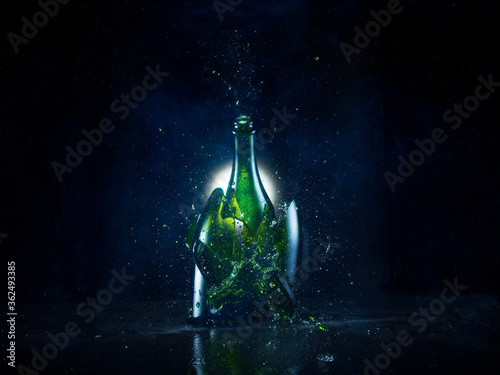 Explosion of the bottle photo